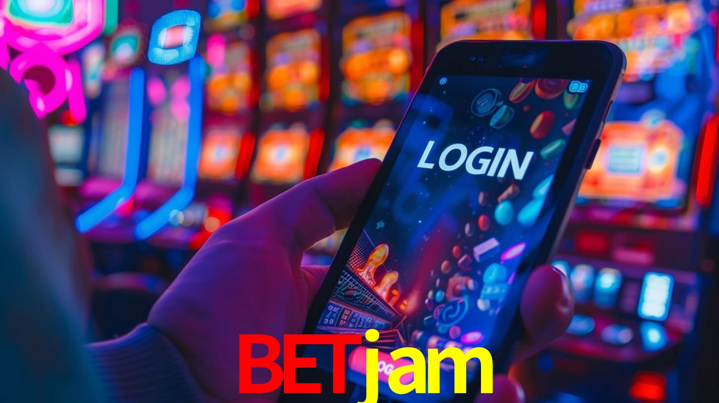Una escena digital vívida inspirada en casino con betjam mostrado prominentemente, luces brillantes, fichas, cartas y acentos dorados.